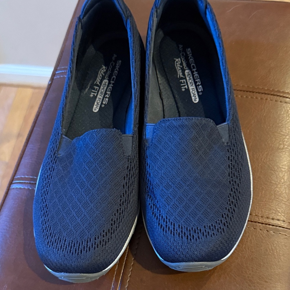 Skechers Dark Blue Relaxed Fit Slip-Ons - Picture 7 of 7
